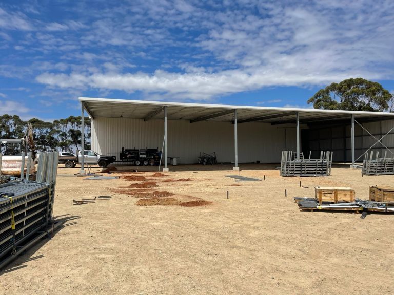 NEW SHEARING SHED AT CAPPEEDEE