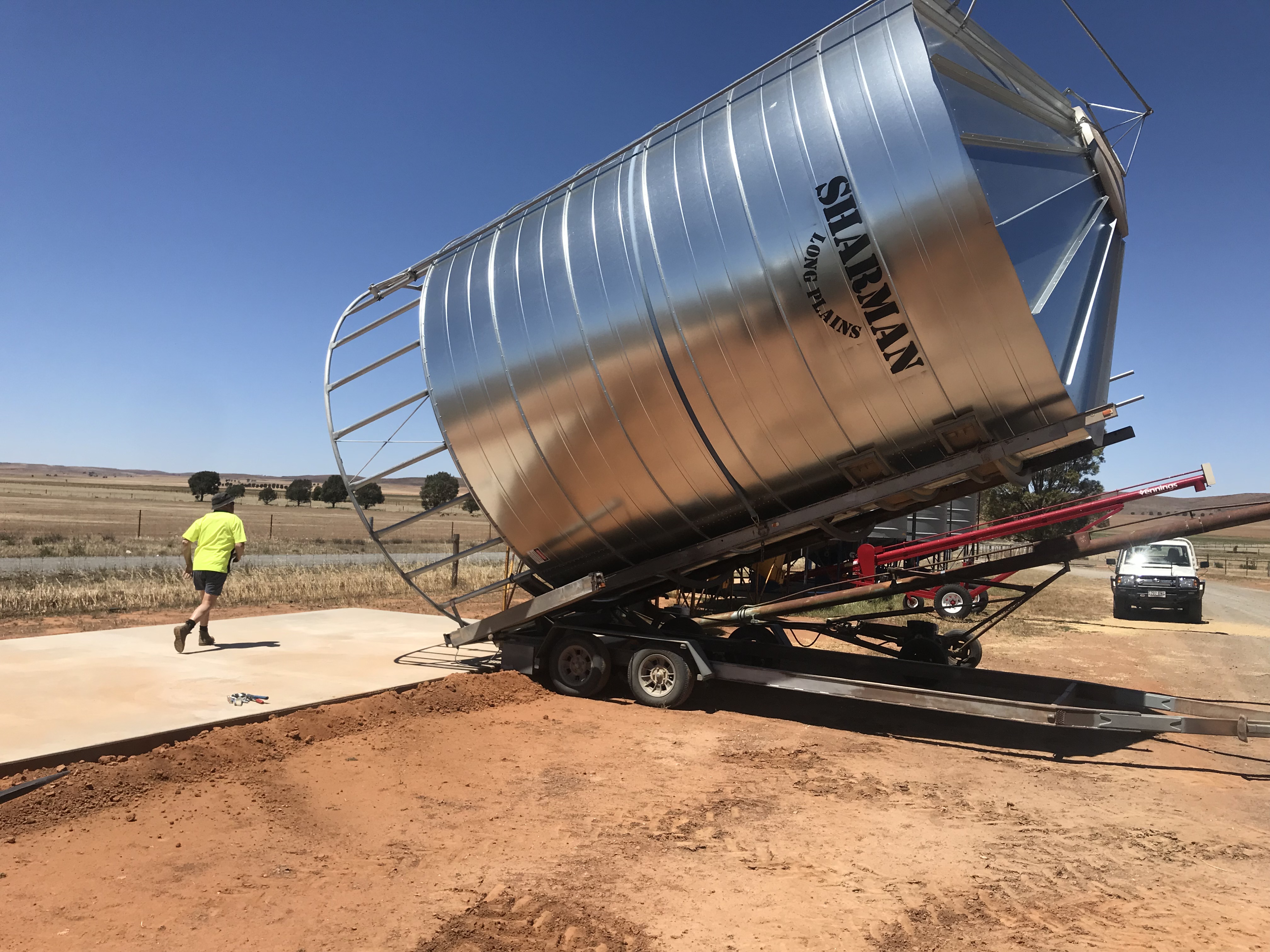 SILOS GO UP AT COLLINSVILLE 